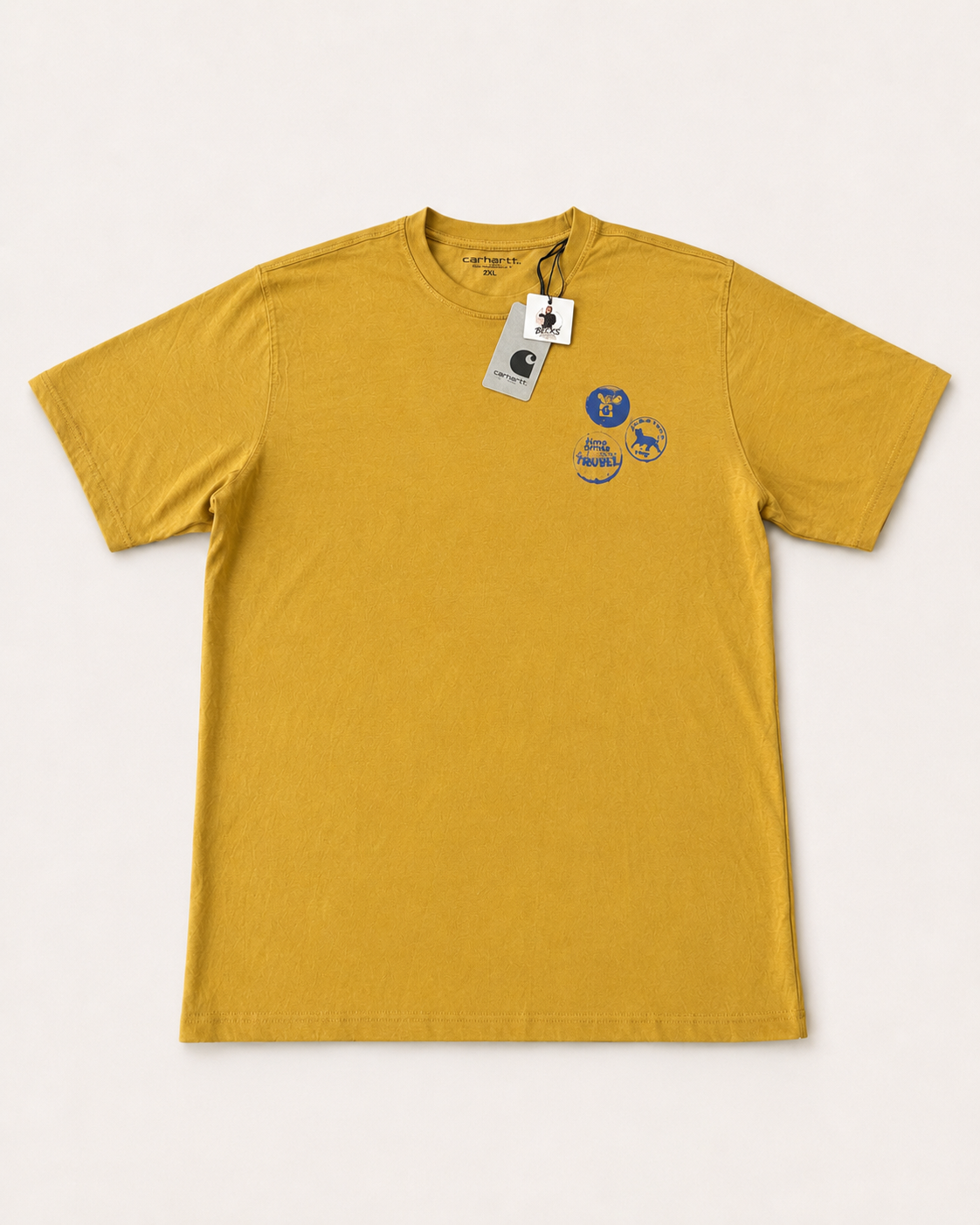 Carhartt WIP Pins Graphic T-Shirt – Mustard Yellow – XXL