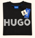 HUGO Men’s Tiburt 420 Logo T-Shirt – Black – Medium