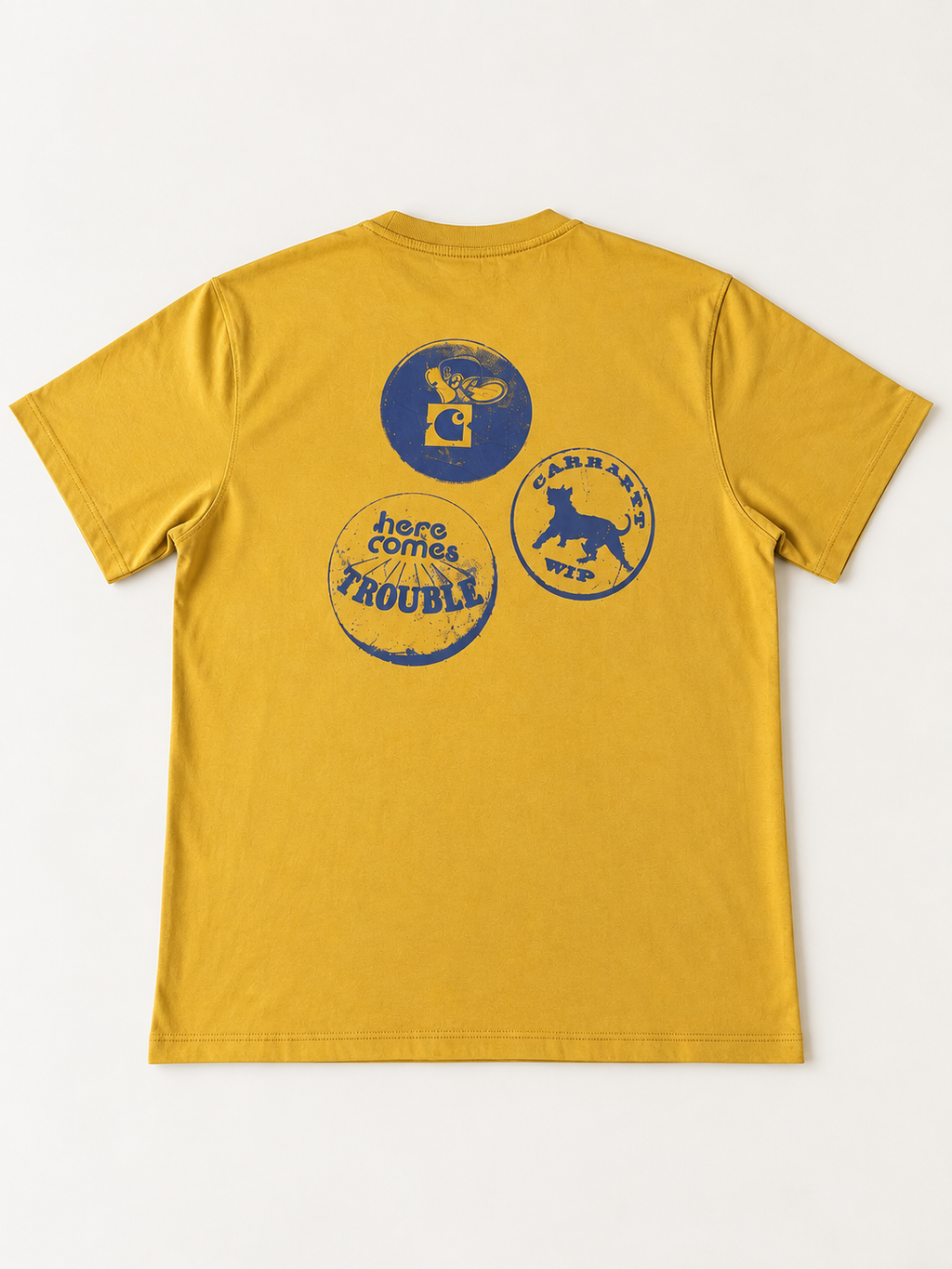 Carhartt WIP Pins Graphic T-Shirt – Mustard Yellow – XXL