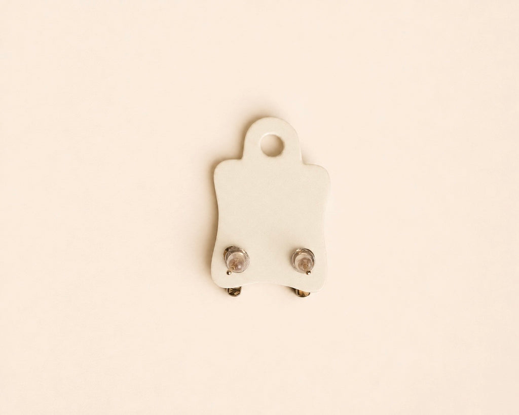 Gold Sparkle Cross Stud Earrings