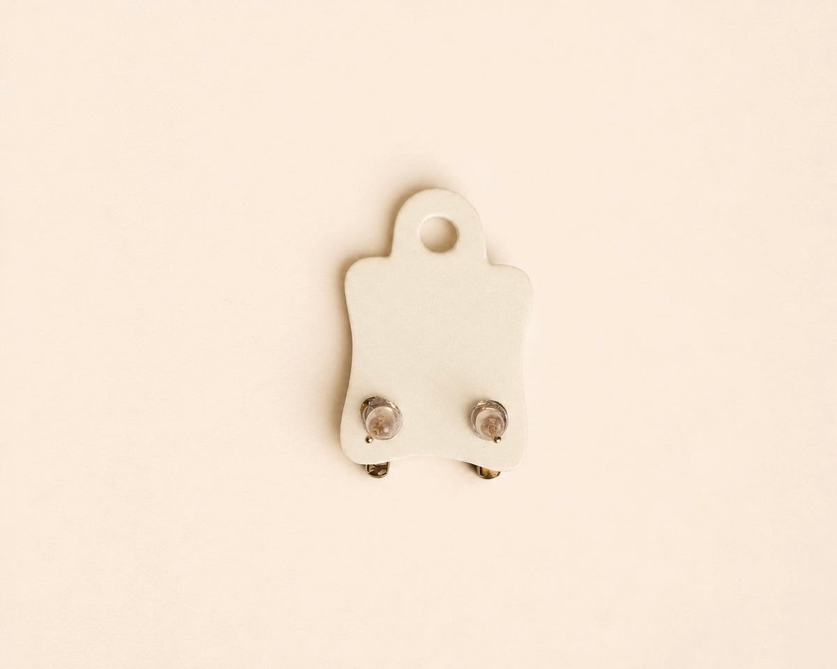 Gold Sparkle Cross Stud Earrings