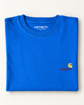 Carhartt WIP Long Sleeve Logo Tee – Bright Blue – Large