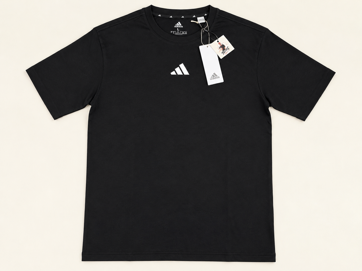 adidas 3 Stripe Tee – Black – Large