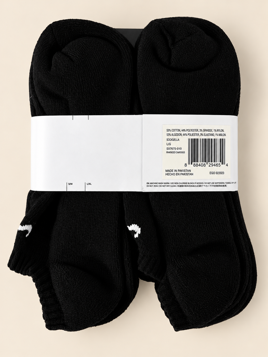 Nike Everyday Cushioned Dri-FIT No-Show Socks – Black – 6 Pack