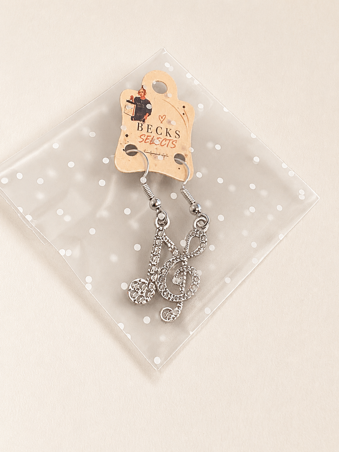 Music Note & Treble Clef Drop Earrings – Gold or Silver
