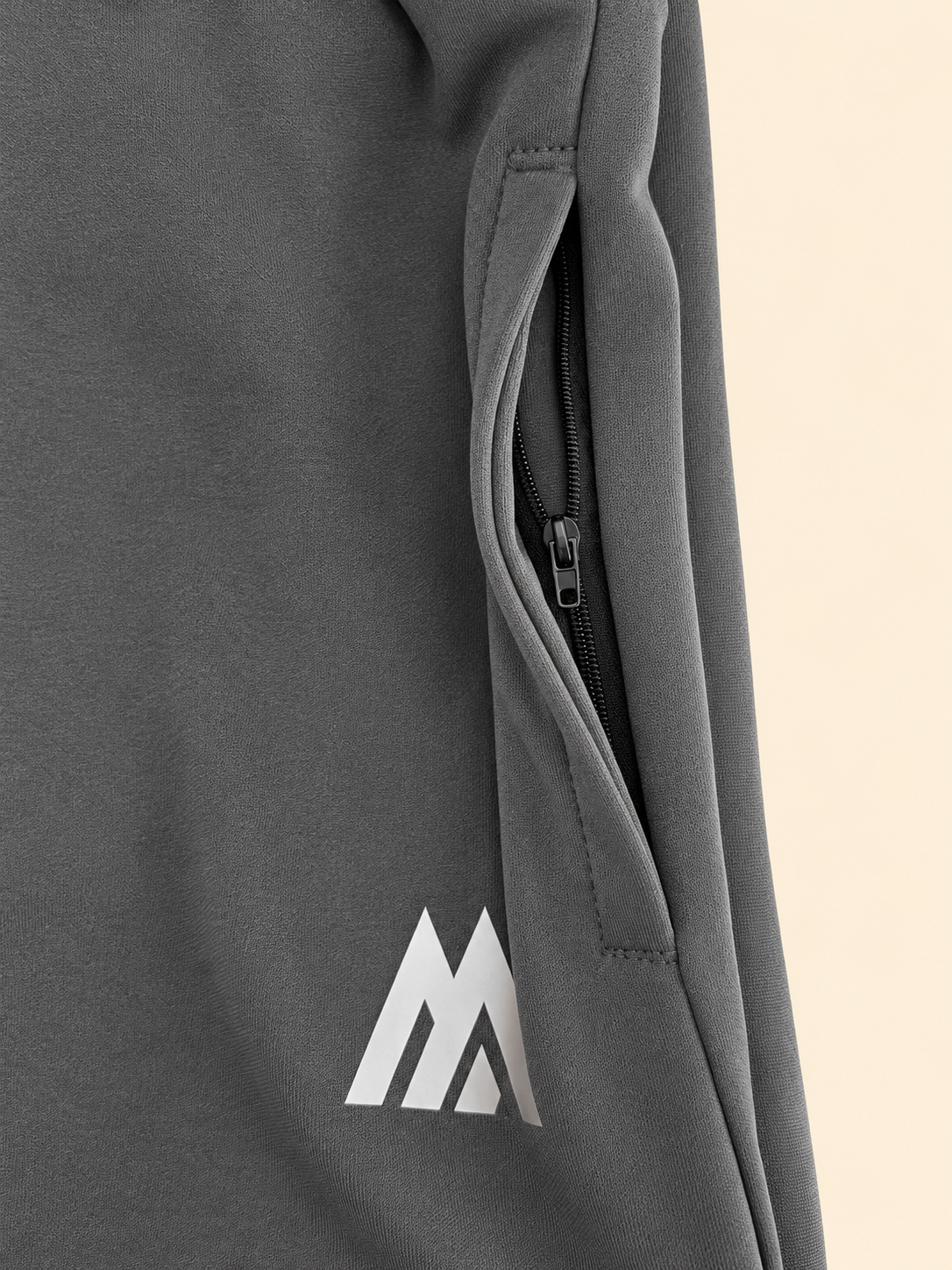 MNTRX Grey & Sage Green Hooded Tracksuit Set