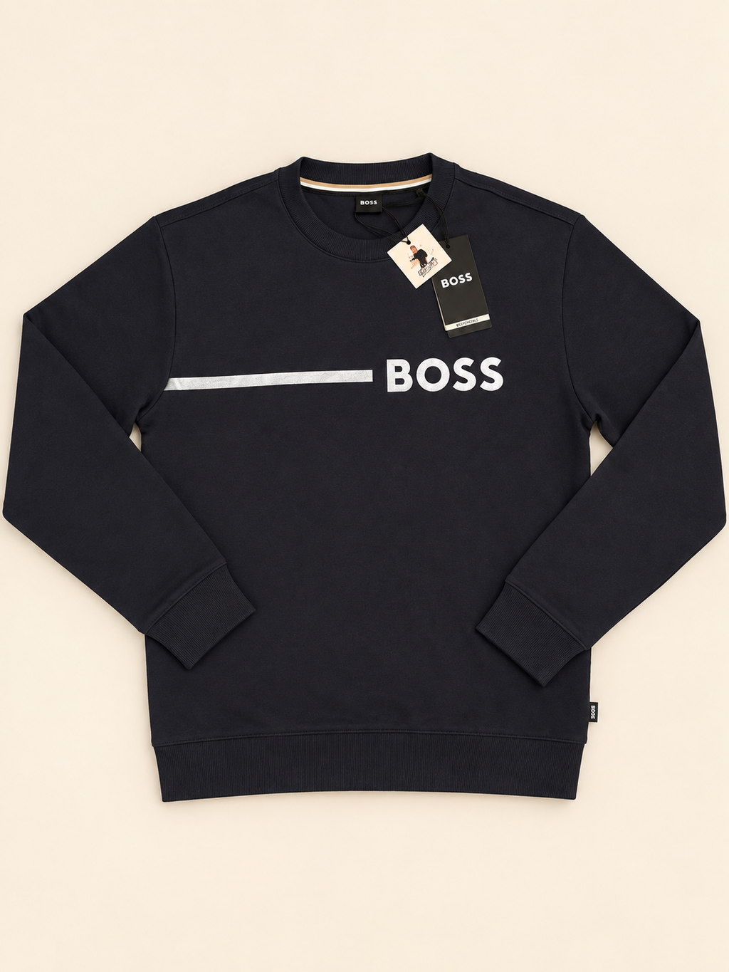 BOSS Logo Sweatshirt – Dark Navy – Medium