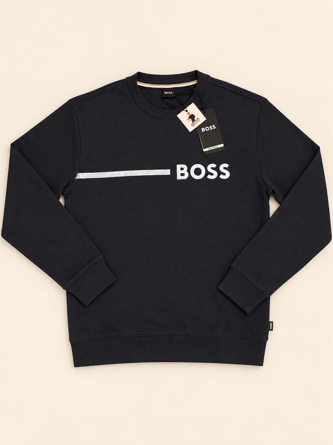 BOSS Logo Sweatshirt – Dark Navy – Medium