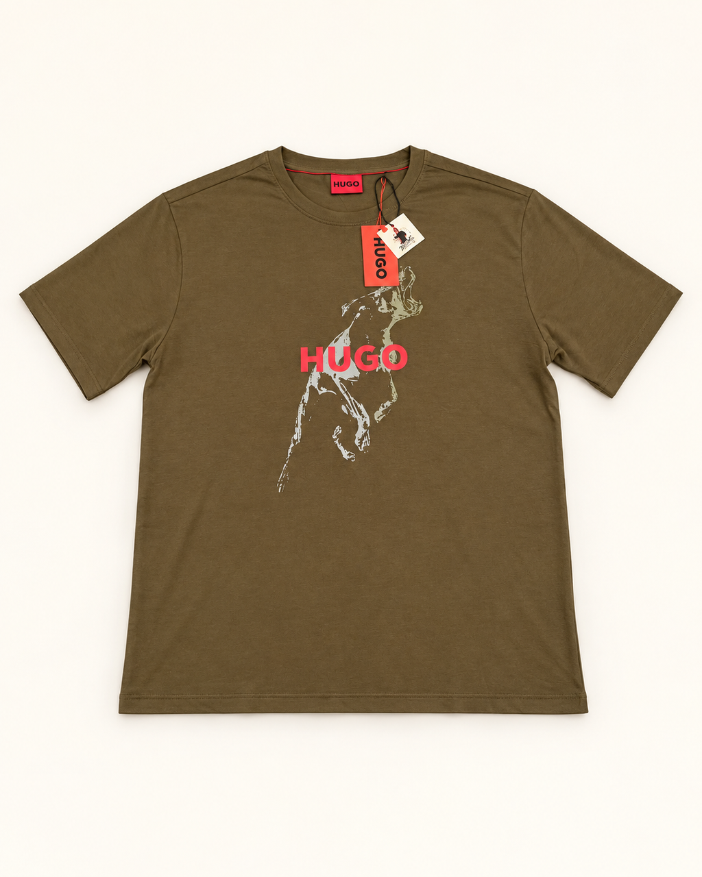 HUGO Men’s Dog Graphic Logo T-Shirt