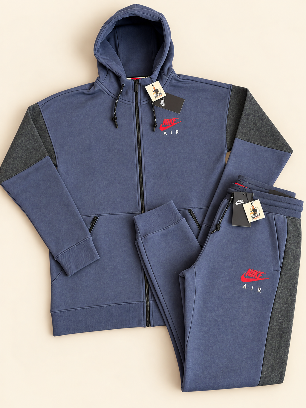 Nike Air Colour Block Full Tracksuit Set – Blue/Grey
