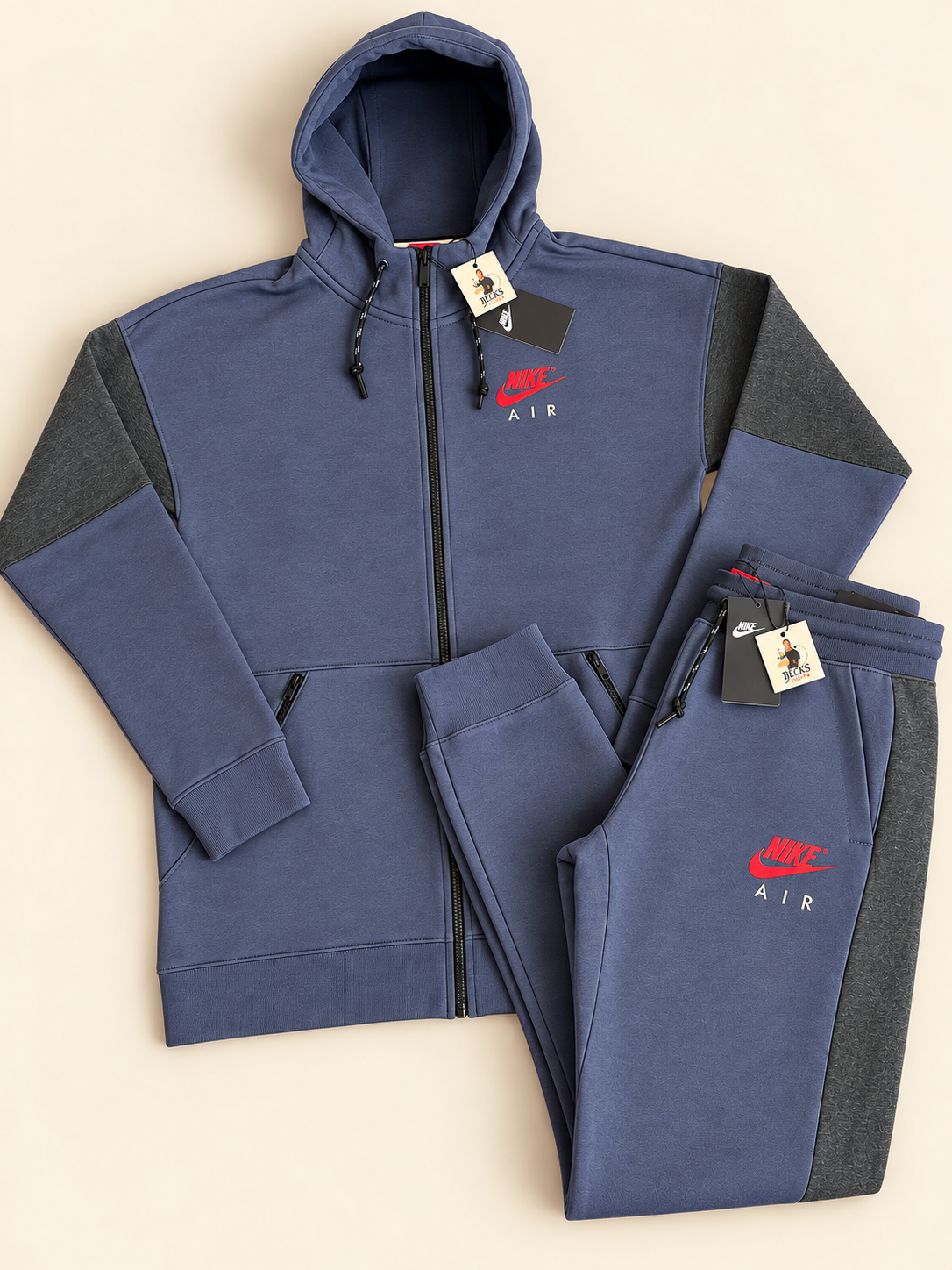 Nike Air Colour Block Full Tracksuit Set – Blue/Grey