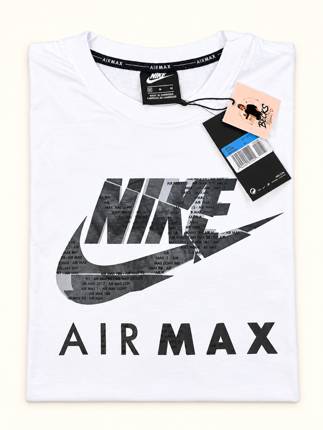 Nike Air Max Graphic T-Shirt – White & Black | Men's M & L