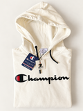 Champion Powerblend Logo Hoodie – Cream – Men’s Medium
