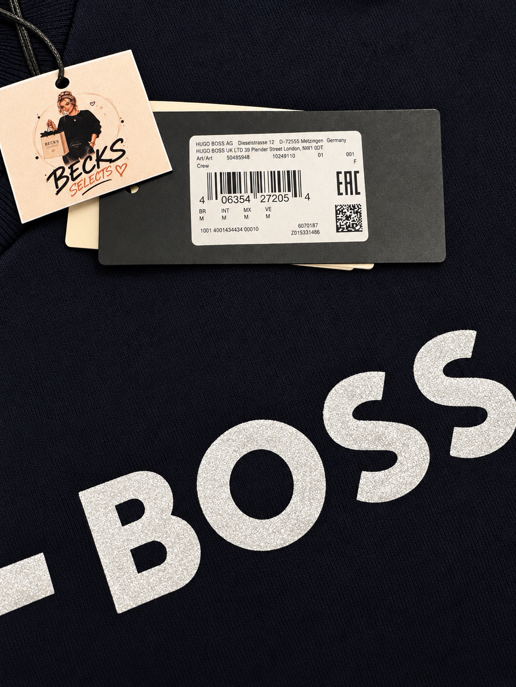 BOSS Logo Sweatshirt – Dark Navy – Medium