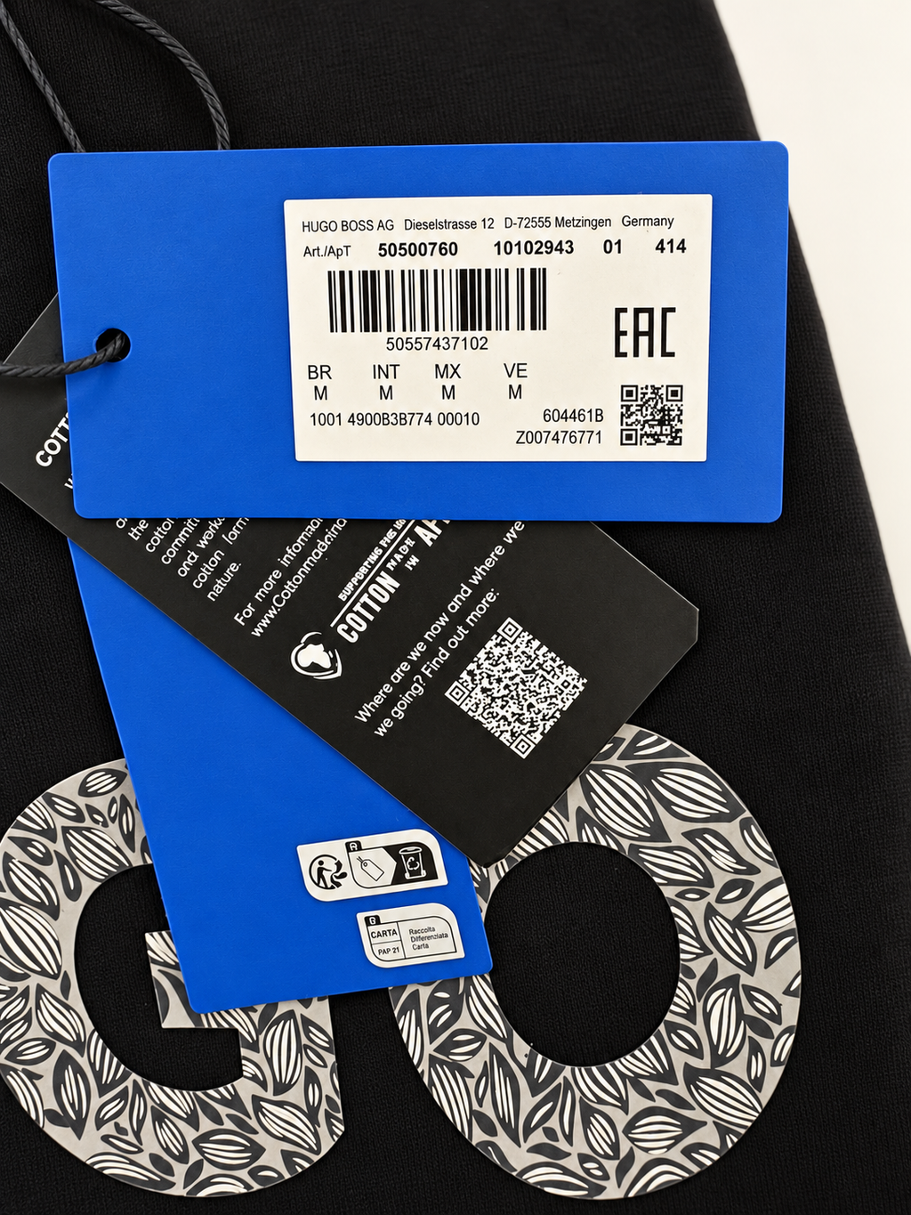 HUGO Men’s Tiburt 420 Logo T-Shirt – Black – Medium