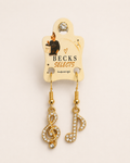 Music Note & Treble Clef Drop Earrings – Gold or Silver