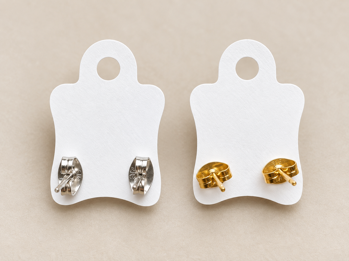 Christmas Present Stud Earrings – Gold & Silver