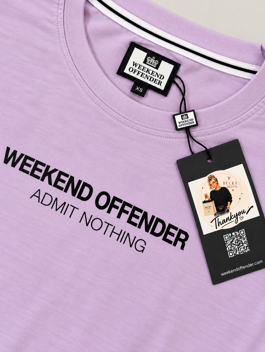 Weekend Offender Men’s Admit Nothing T-Shirt – Lilac – XS