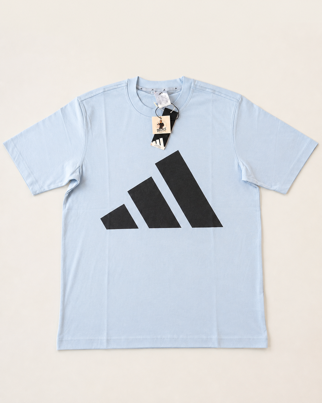 Adidas Big Logo T-Shirt – Baby Blue – Medium