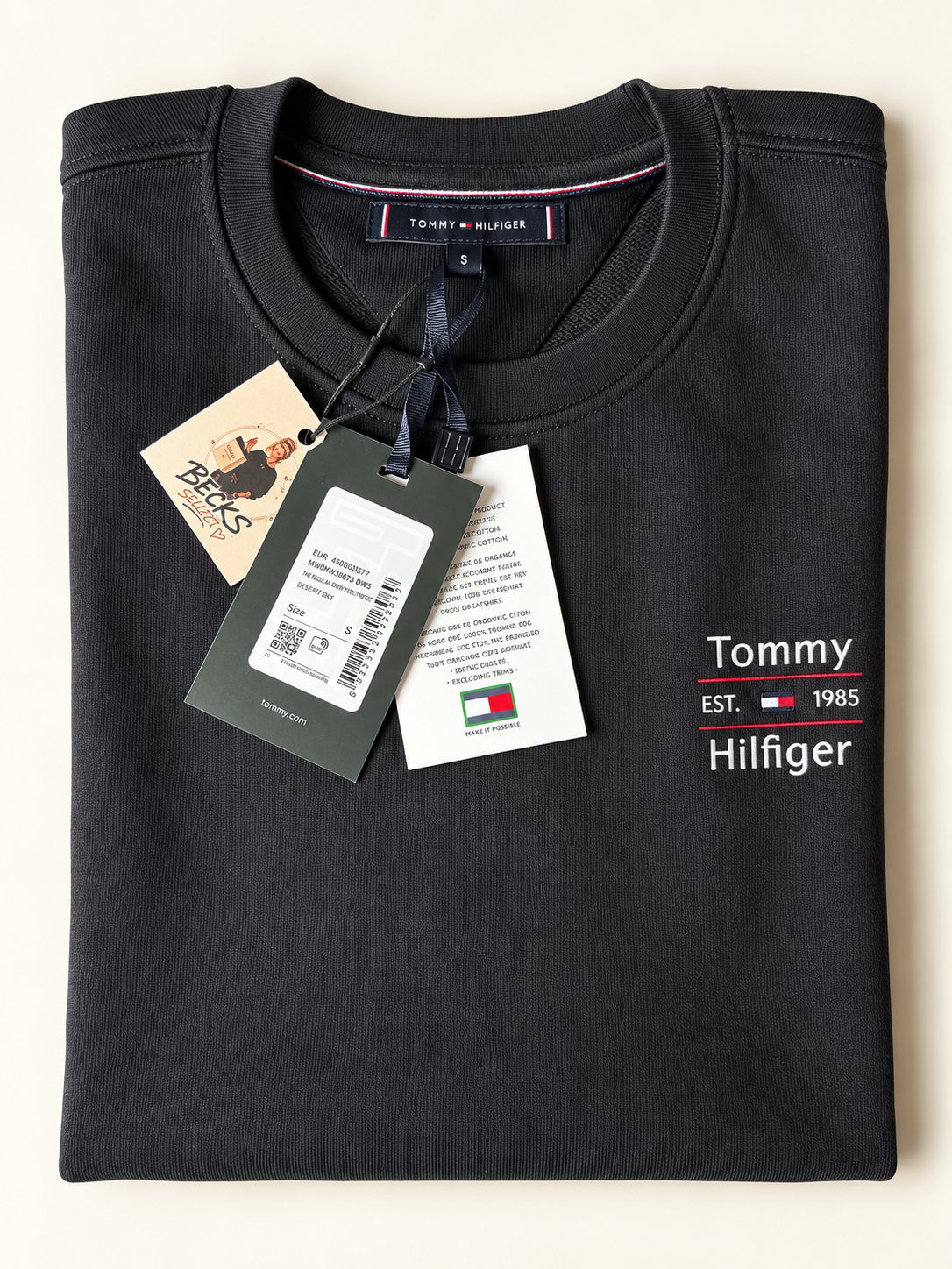Tommy Hilfiger Men’s 1985 Logo Terry Crew Neck Sweatshirt
