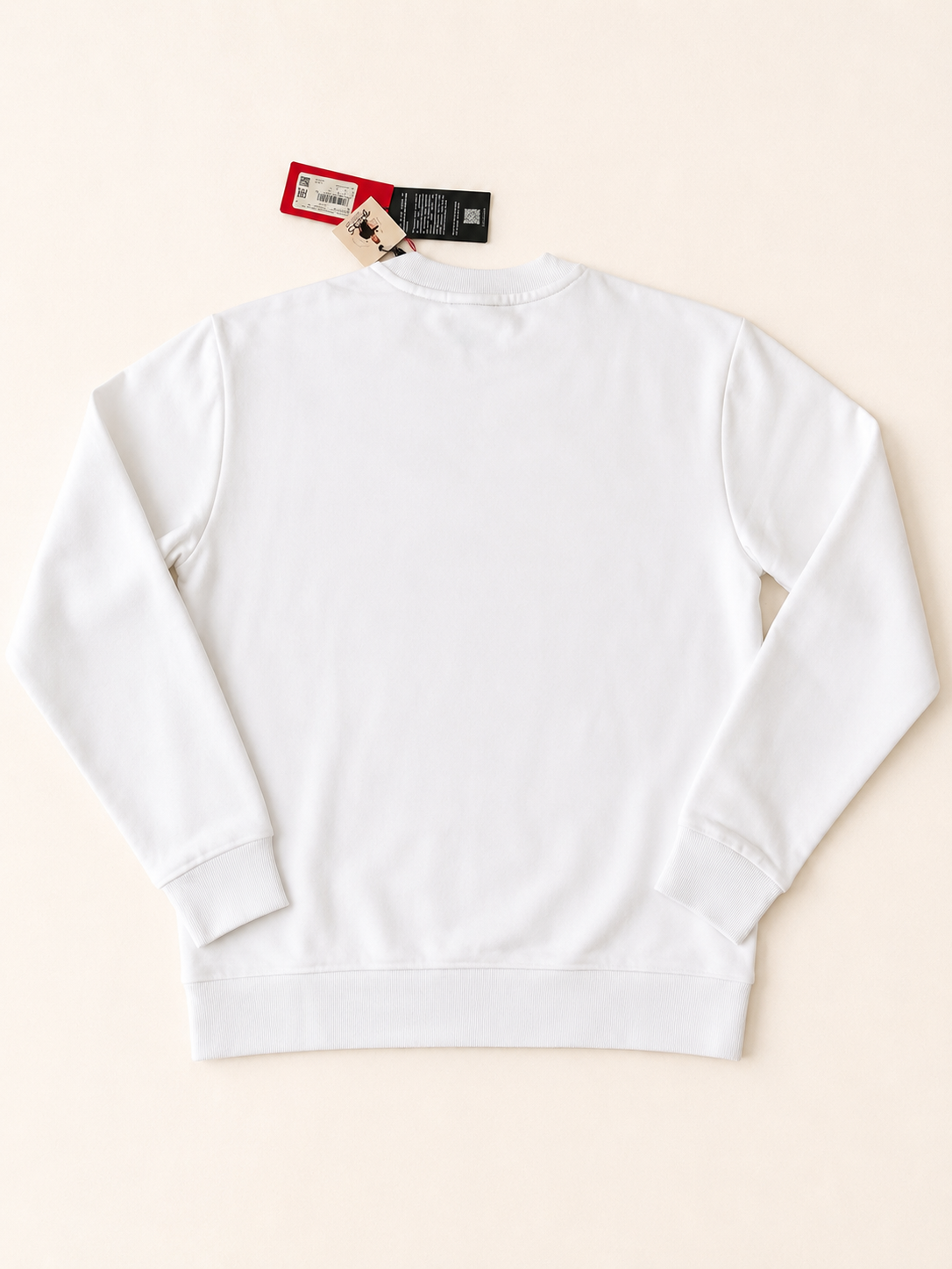 HUGO Logo Crew Neck Sweatshirt – White – Men’s Medium