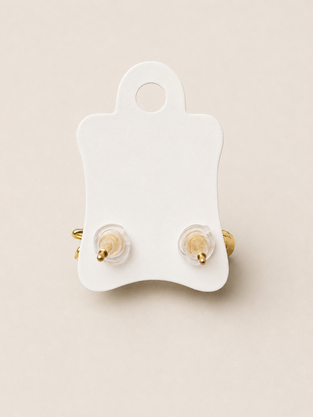 Gold Cloud and Airplane Stud Earrings