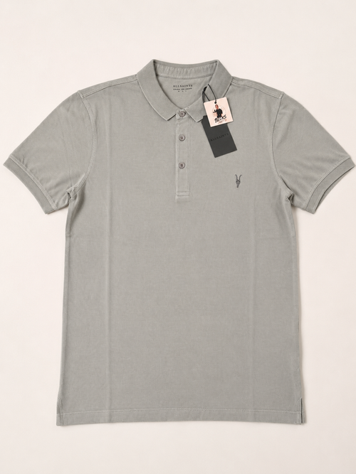 AllSaints Light Grey Polo Shirt – Men’s Medium – BNWT