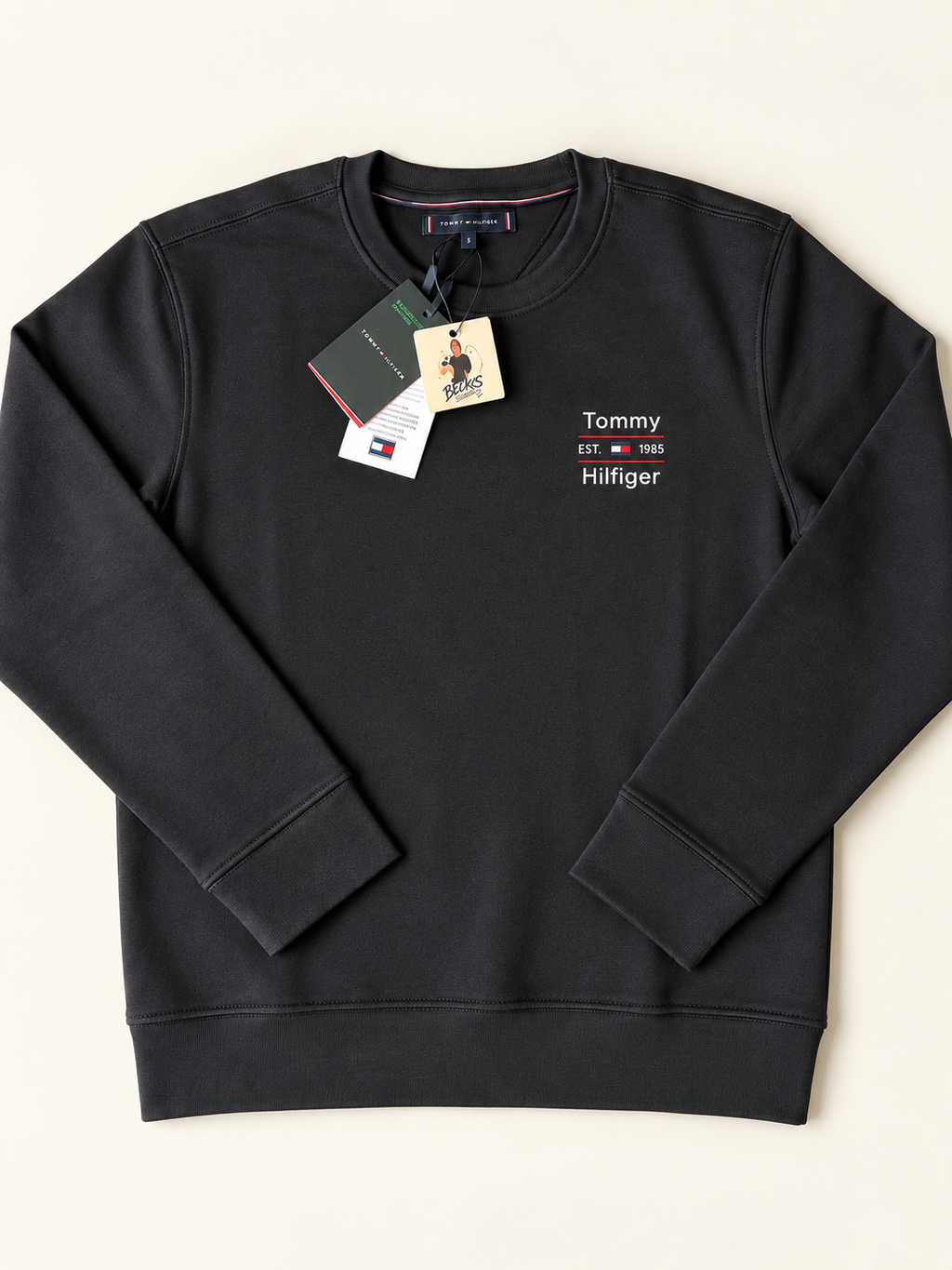 Tommy Hilfiger Men’s 1985 Logo Terry Crew Neck Sweatshirt