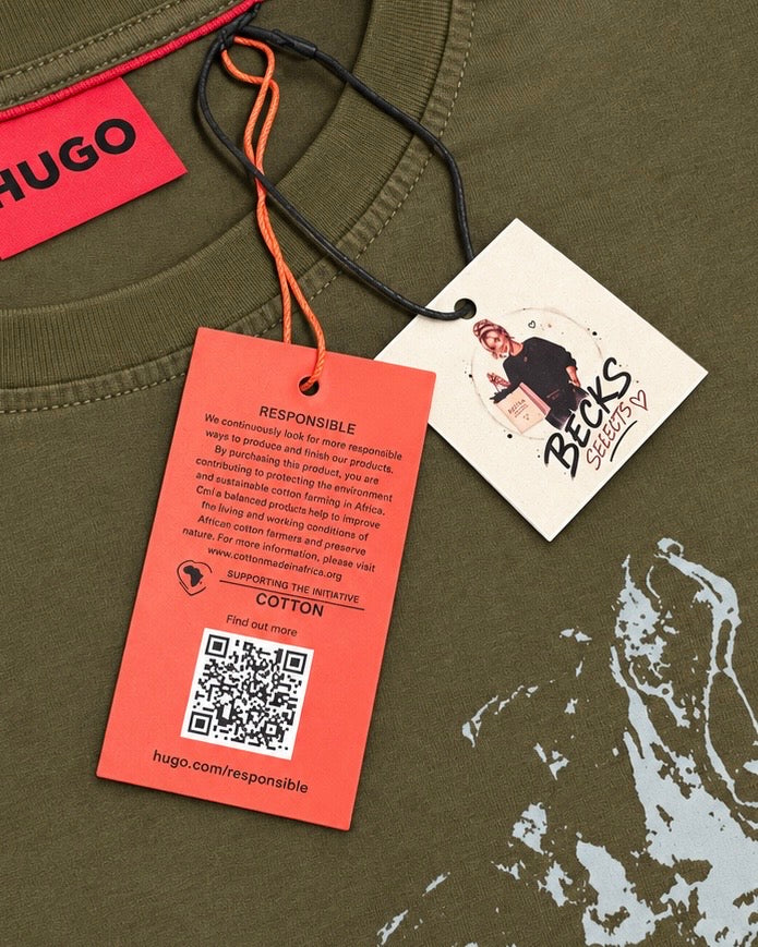 HUGO Men’s Dog Graphic Logo T-Shirt