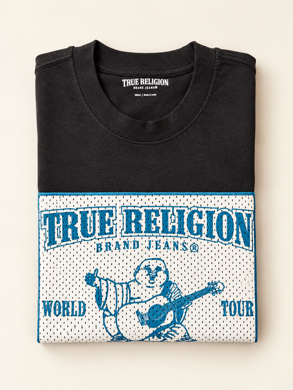 True Religion Men’s Black World Tour Graphic T-Shirt – XS