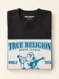 True Religion Men’s Black World Tour Graphic T-Shirt – XS