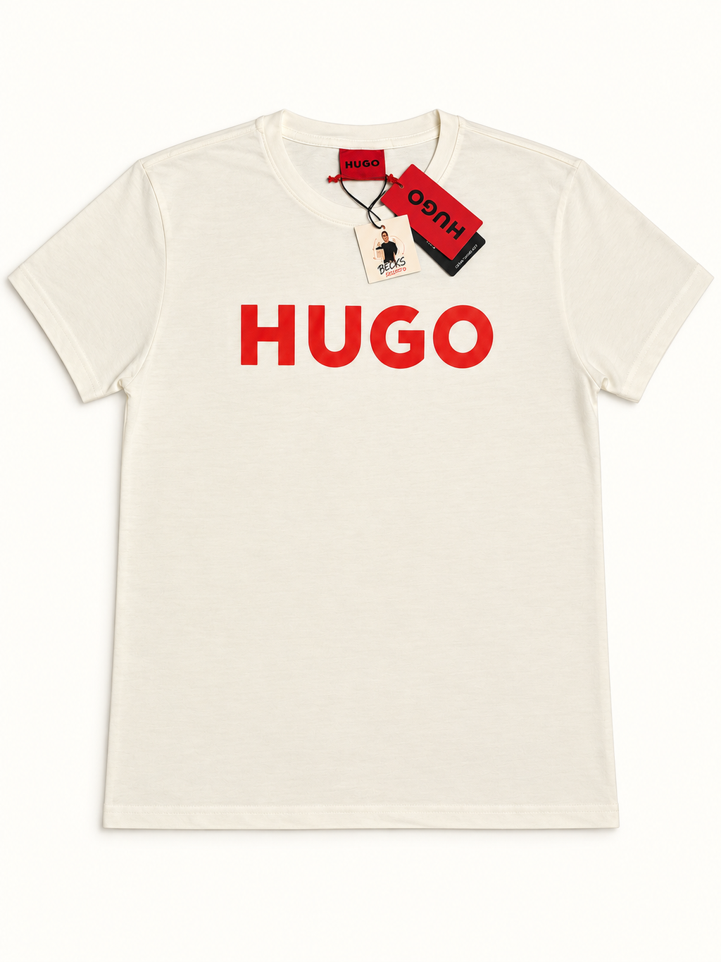 HUGO Logo T-Shirt – Natural White – Medium