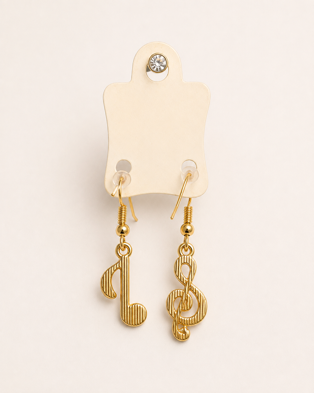 Music Note & Treble Clef Drop Earrings – Gold or Silver