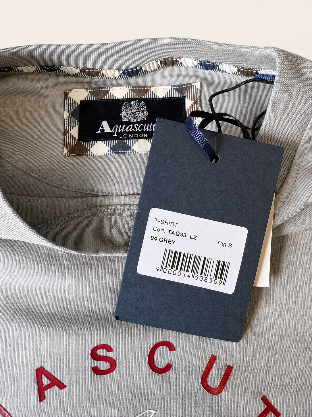 Aquascutum London Crest T-Shirt – Grey – Small