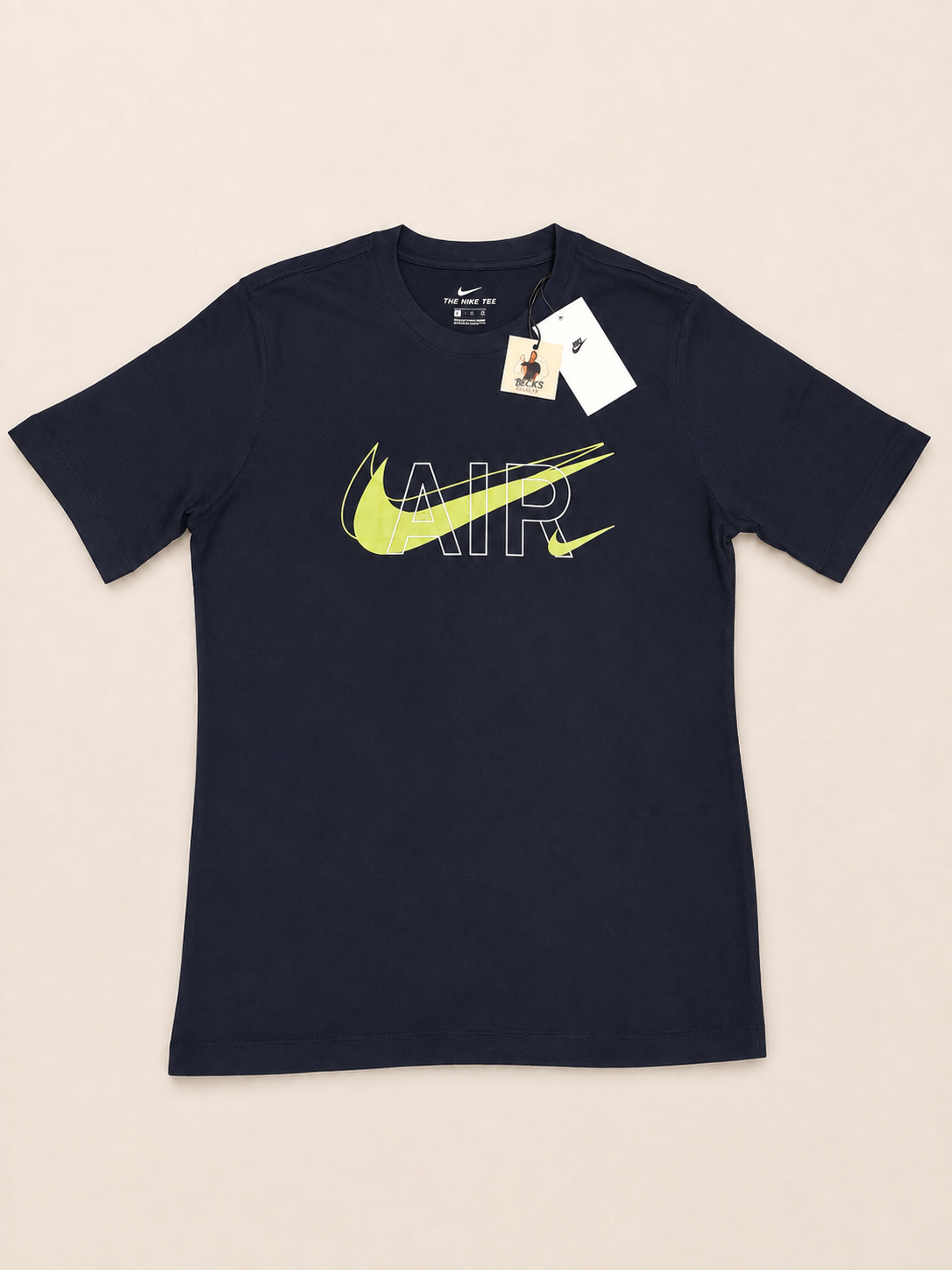 Nike Air Graphic T-Shirt – Navy/Lime – Men’s Small