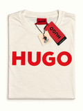 HUGO Logo T-Shirt – Natural White – Medium