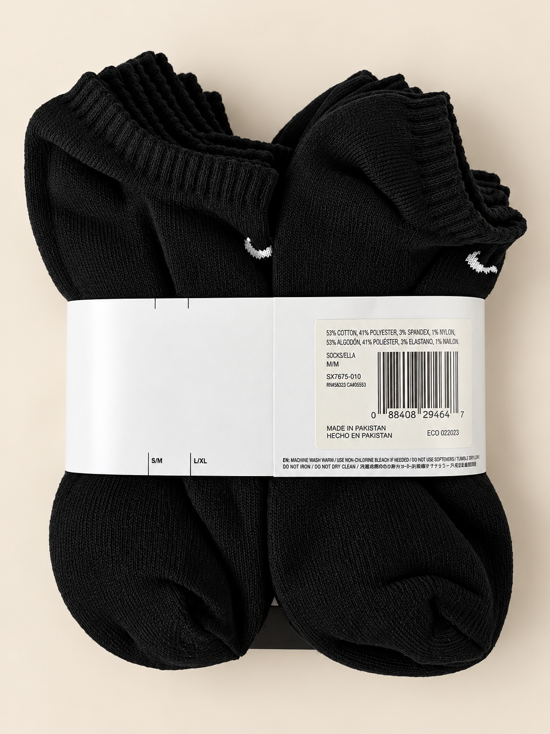 Nike Everyday Cushioned Dri-FIT No-Show Socks – Black – 6 Pack