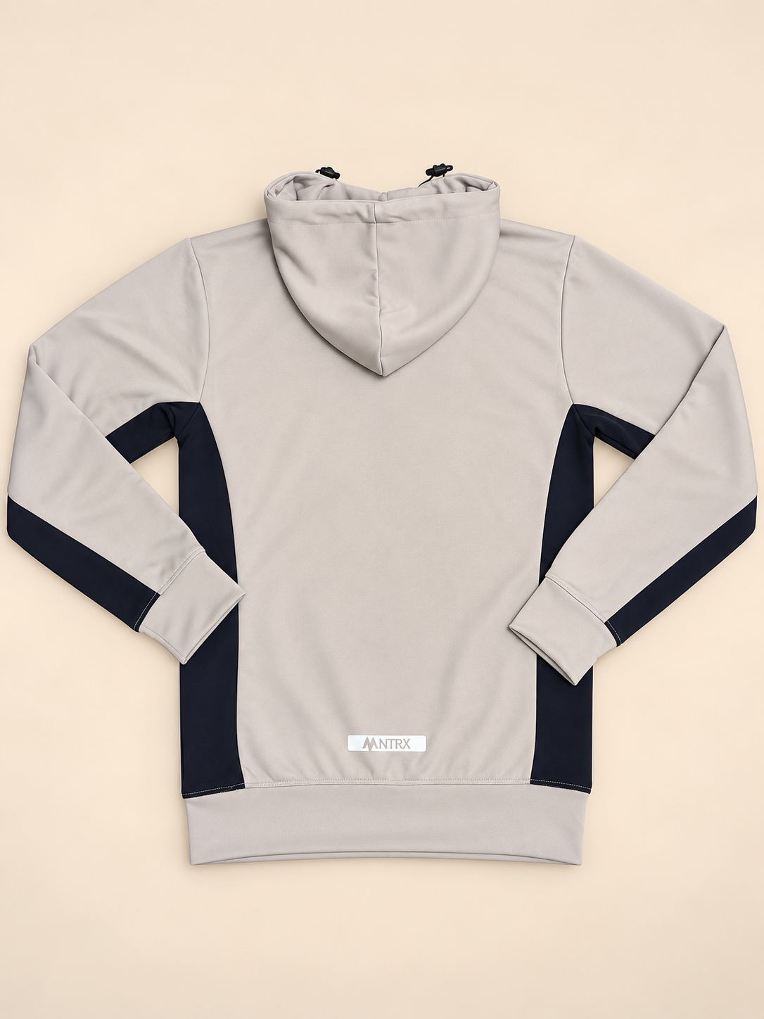 MNTRX Colour Block Full Zip Hoodie – Grey & Navy – Small