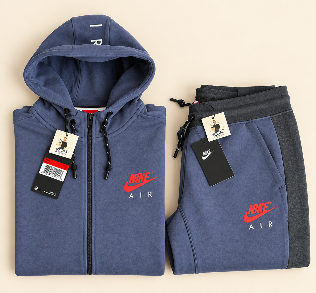 Nike Air Colour Block Full Tracksuit Set – Blue/Grey