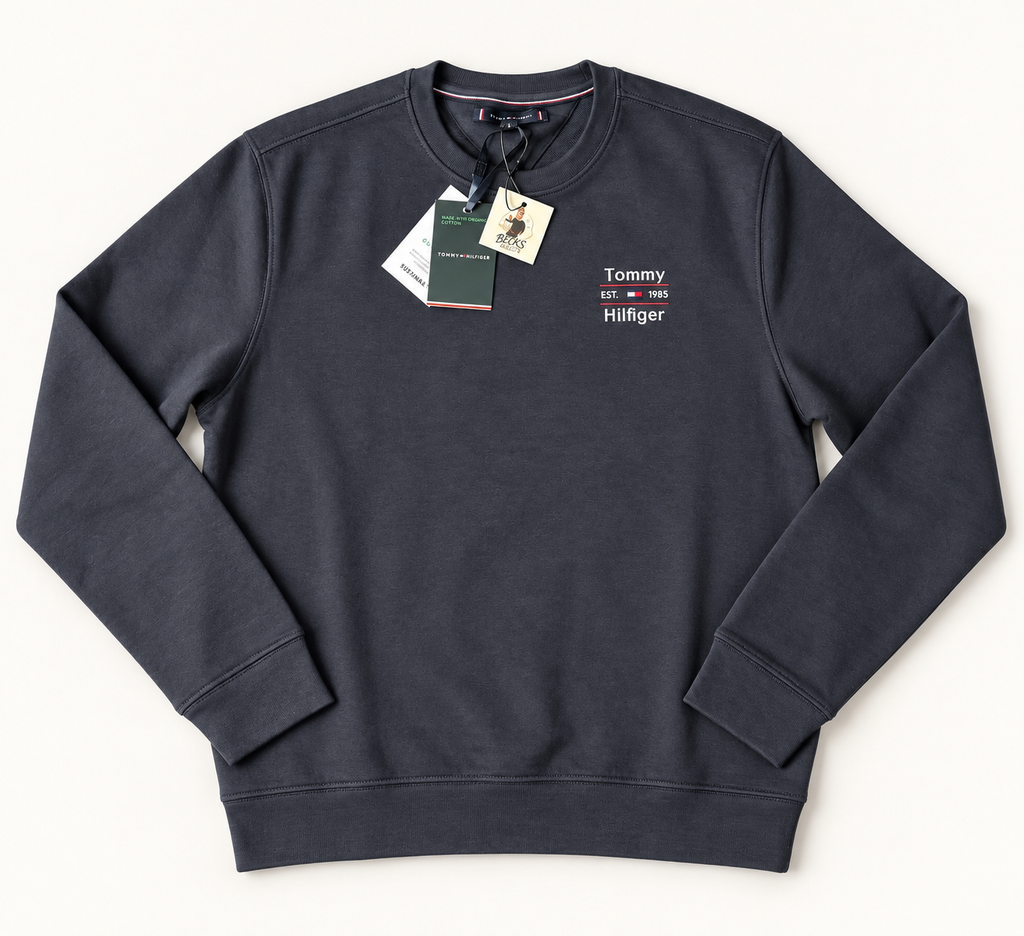 Tommy Hilfiger Men’s 1985 Logo Terry Crew Neck Sweatshirt