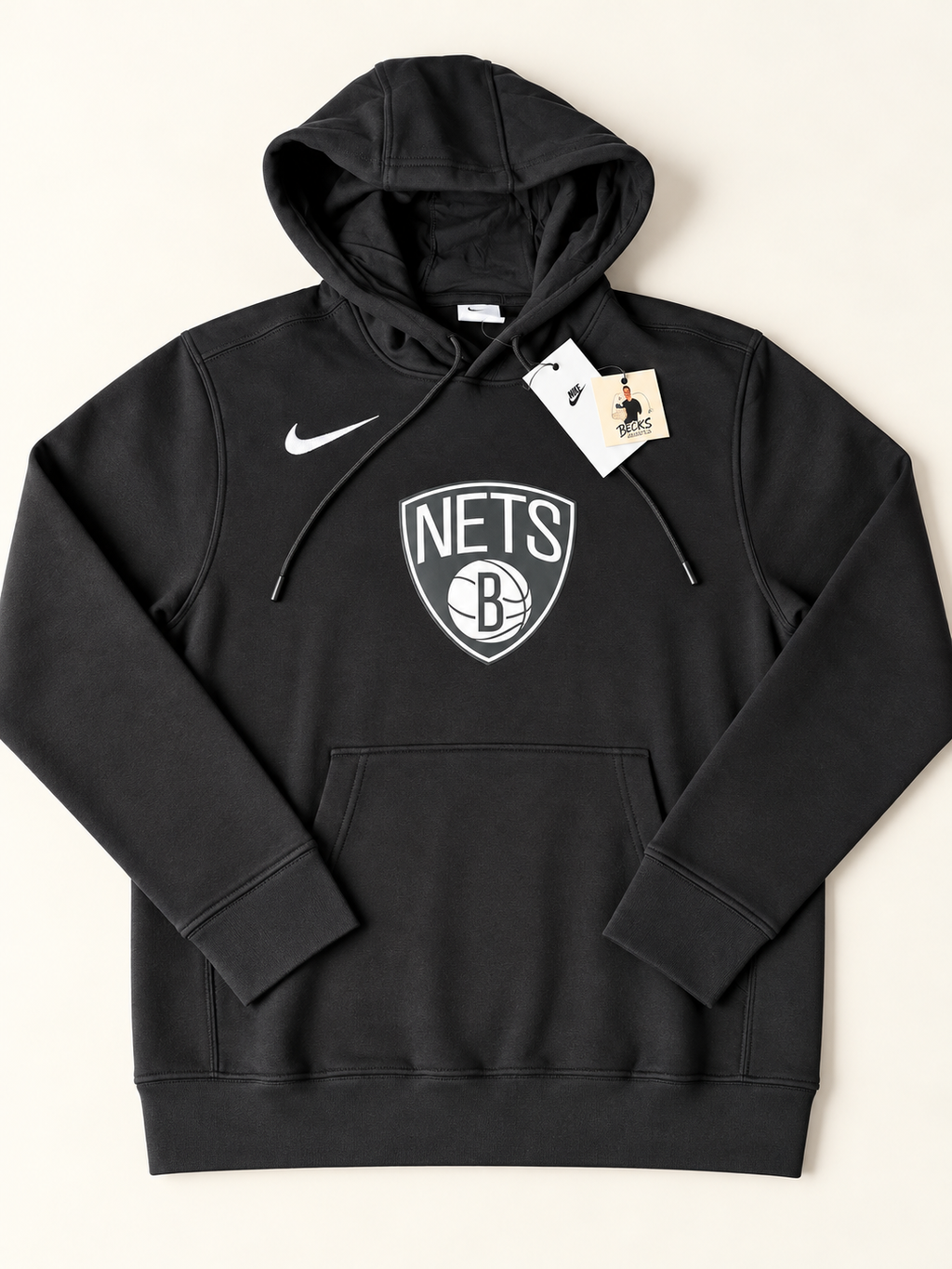Nike Brooklyn Nets NBA Club Pullover Hoodie – Black – Small