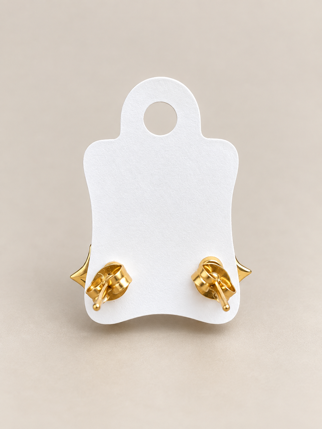 Gold Tone Spider Web Stud Earrings – Halloween Special