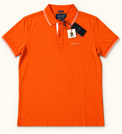Armani Jeans Netherlands 81 Polo Shirt – Orange – XL