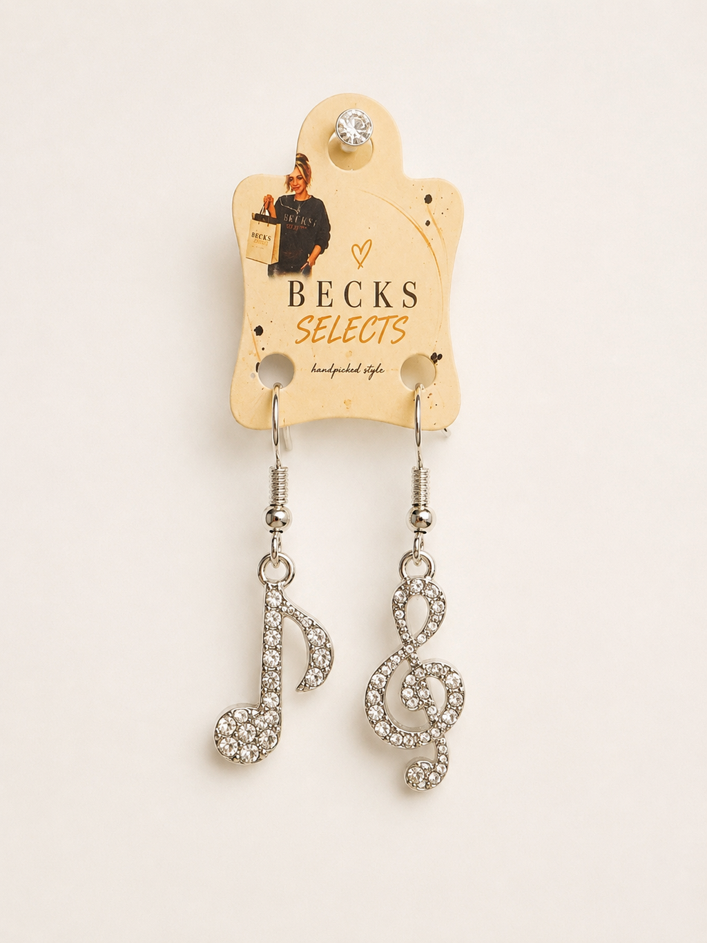 Music Note & Treble Clef Drop Earrings – Gold or Silver
