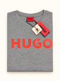 HUGO Men’s Logo T-Shirt – Grey Marl
