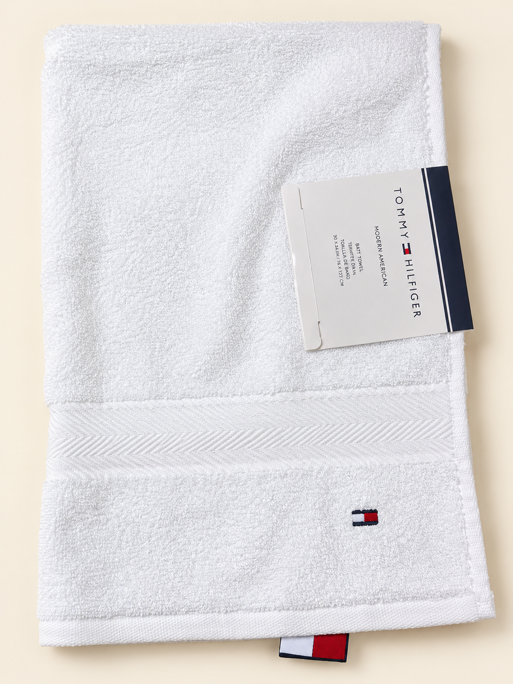 Tommy Hilfiger Modern American Cotton Bath Towel – Bright White