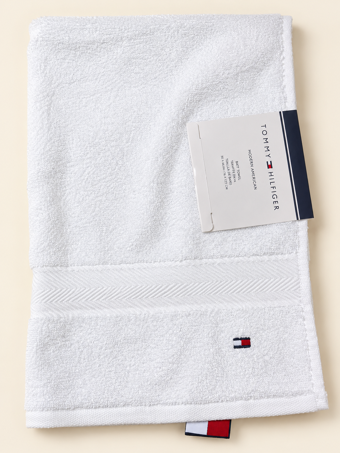 Tommy Hilfiger Modern American Cotton Bath Towel – Bright White