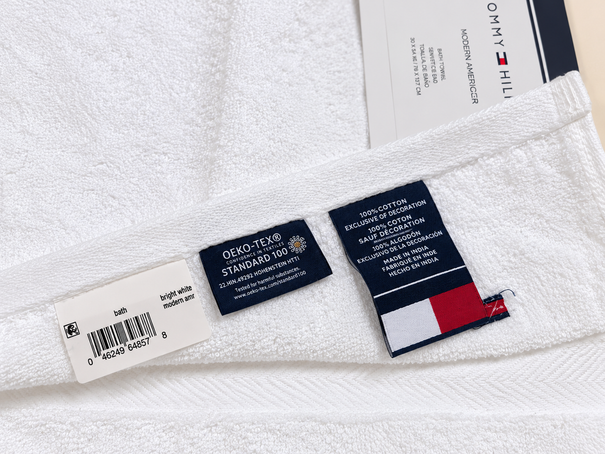 Tommy Hilfiger Modern American Cotton Bath Towel – Bright White